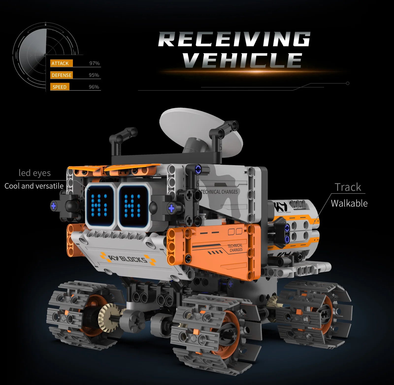 Montaje de modelo de robot transformable 5 en 1 con pantalla Digital, juguete de bloques de construcción de robot de control remoto, juguete para regalo para niños