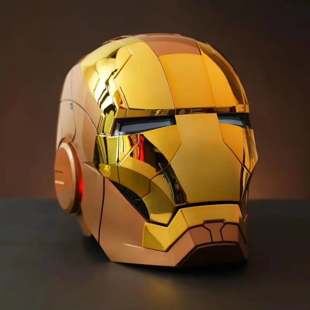 Casco de Iron Man de Marvel, Escala 1:1, MK50 MK5 MK17, con Control por Voz y Ojos Luminosos, Modelo Coleccionable para Adultos, Juguete de Navidad