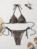 Traje de baño Shencai sexy con espalda descubierta, plisado, estampado de cebra, diseño de glúteos, estilo europeo y americano, traje de baño para realzar los glúteos.