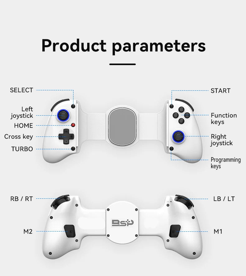Mando de juegos con Control Bluetooth para Switch PS4, PS3, Xbox, iPhone, IOS, Android, teléfono móvil, PC, controlador inalámbrico para juegos