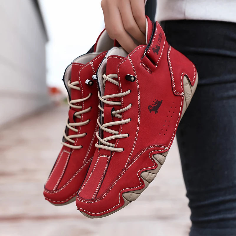 Zapatos informales de cuero, zapatillas de deporte para hombre, mocasines para caminar al aire libre, calzado cómodo, botas de lujo para hombre