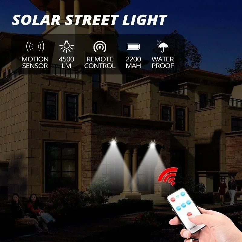 Luz Solar de Pared con Control Remoto para Exterior