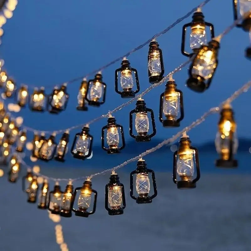 Guirnalda de Luces LED Solares, Lámpara de Botella Retro, Guirnalda de Luces Decorativas Navideñas, Lámpara de Ambiente para Jardín, Luz para Acampar al Aire Libre