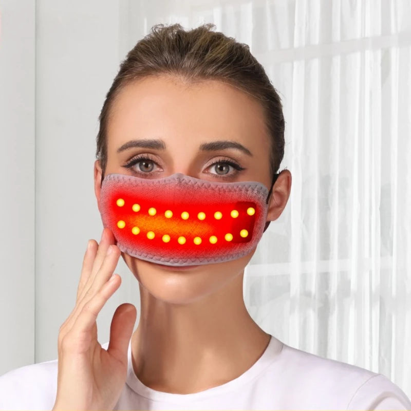 Masajeador Nasal Portátil Eléctrico Mascarilla de Calentamiento Rápido Alivia Malestar Nasal Ligero y Compacto Ideal para Hogar y Viajes