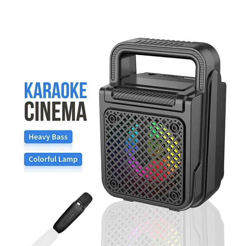 Altavoz Karaoke Bluetooth 8W con Micrófonos Inalámbricos y LED RGB