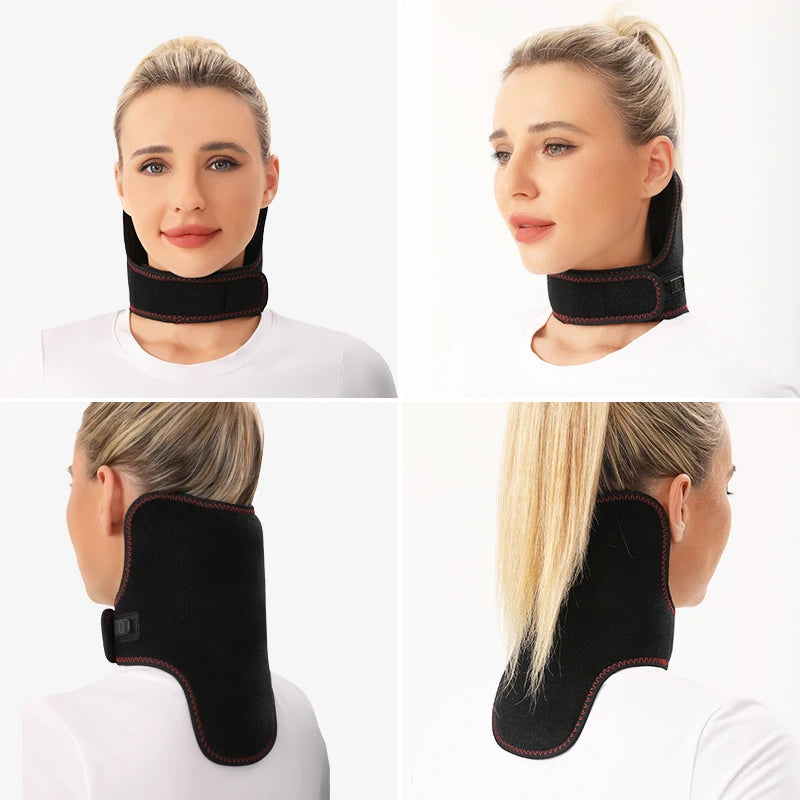 Masajeador Eléctrico Cervical con Calor, 3 Niveles de Masaje, Temporizador, Alivia el Dolor y la Rigidez Cervical, Calor para las Articulaciones, Estimula el Flujo Sanguíneo