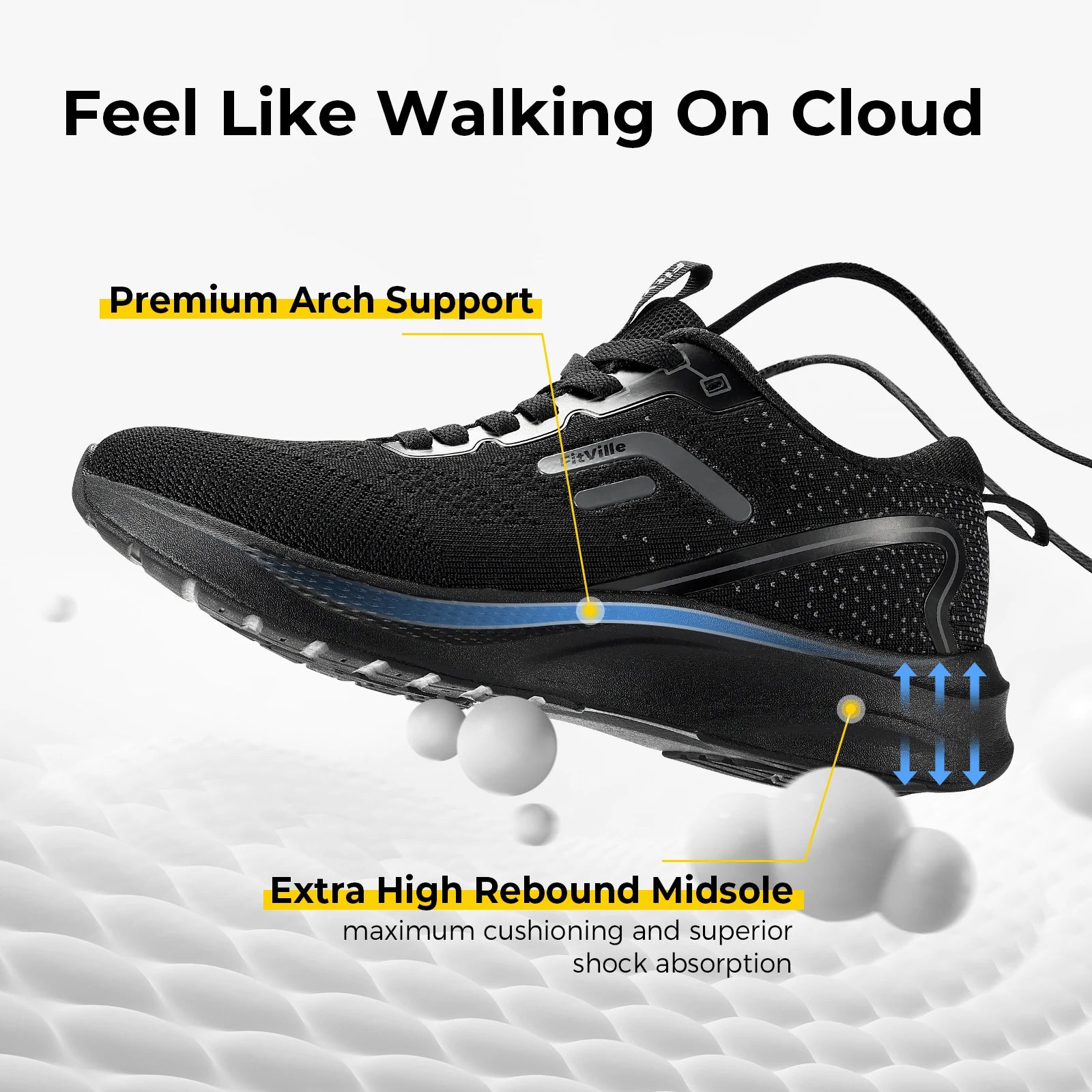 FitVille Zapatillas Deportivas Anchas para Hombre | Transpirables