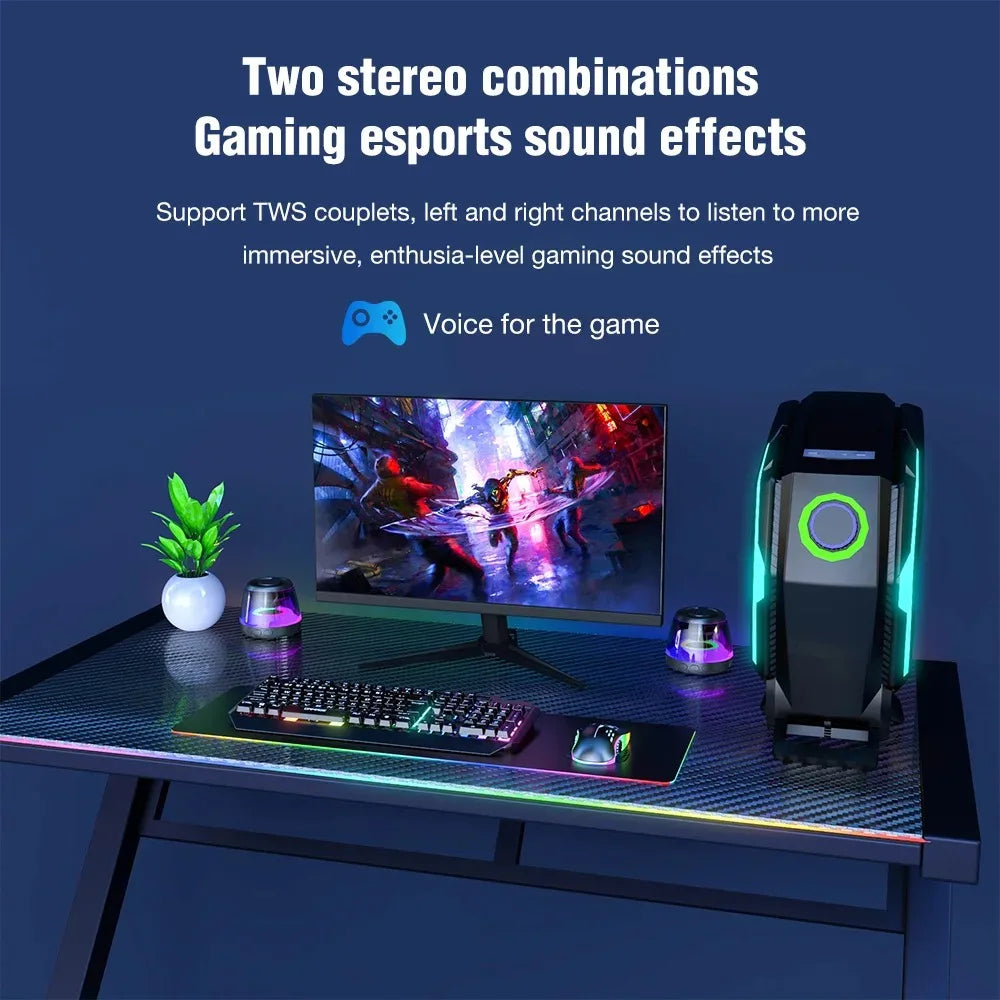Altavoz para juegos con soporte magnético para teléfono inalámbrico: compatible con MagSafe y Android, resistente al agua IPX5, iluminación RGB, montaje en superficie metálica