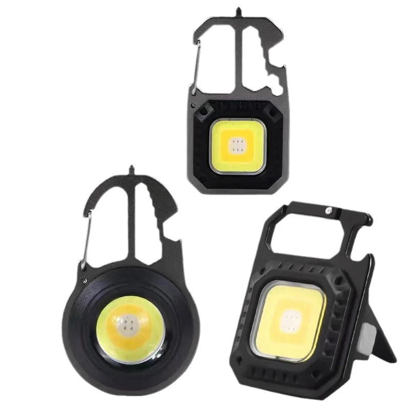 Mini Linterna LED 1500LM Recargable USB Llavero Soporte Magnético