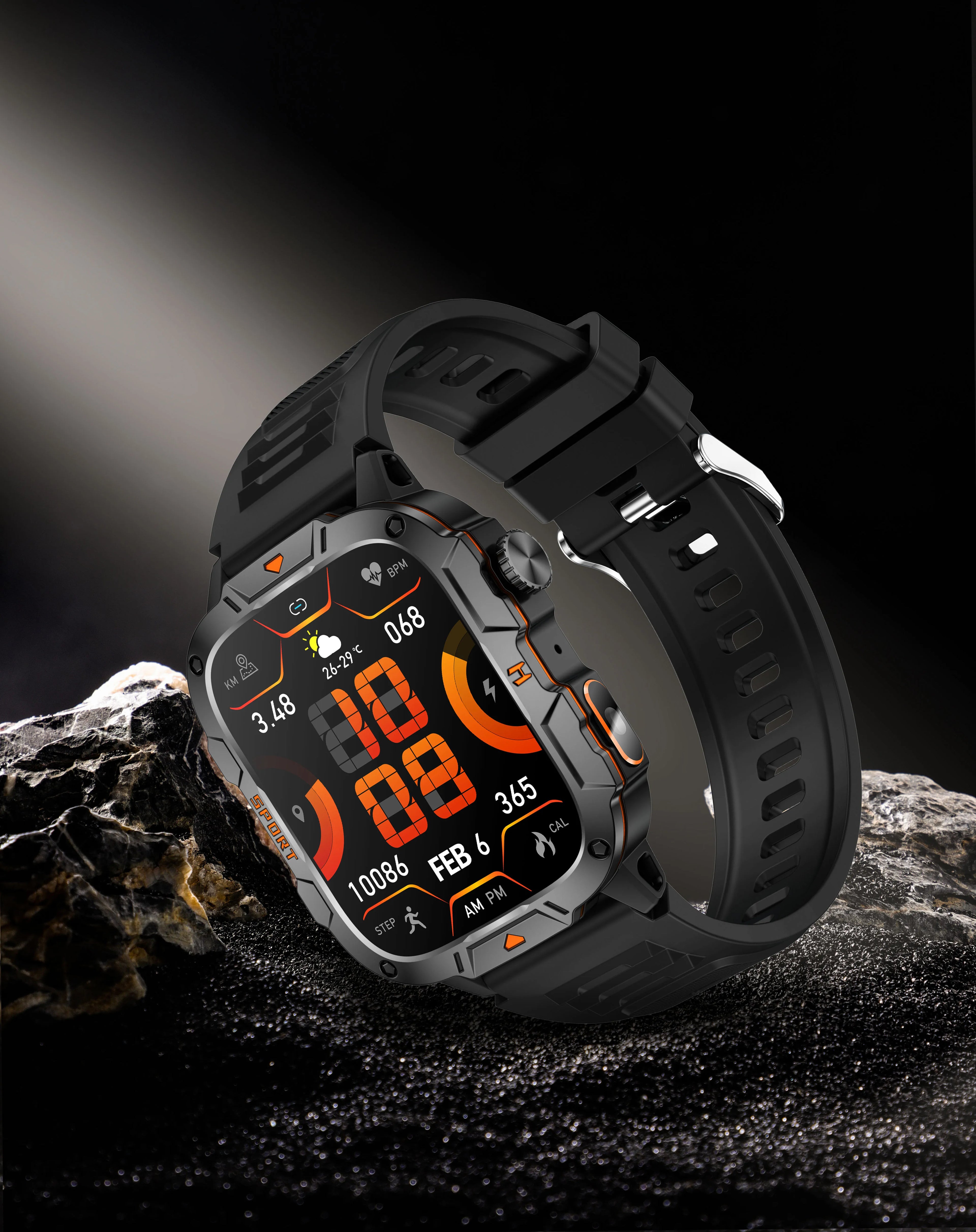 Reloj Inteligente de Grado Militar 2025, Pantalla AMOLED de 1.96 Pulgadas, Resistente al Agua 5ATM, Reloj Inteligente Deportivo con Llamadas Bluetooth