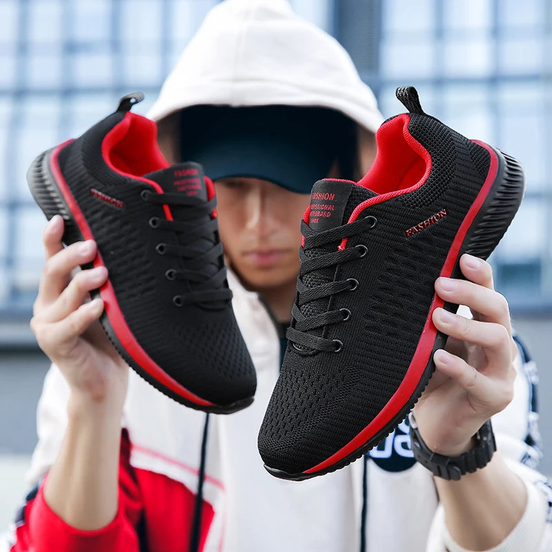 Zapatillas de correr para hombre, zapatos deportivos ligeros para caminar, zapatos informales transpirables de malla clásica, mocasines de moda para hombre, zapatillas de deporte para hombre