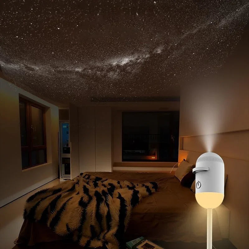 Mini proyector de estrellas Galaxy, luz nocturna dos en uno, luz ambiental para el hogar, decoración para dormitorio y coche, regalo para niños