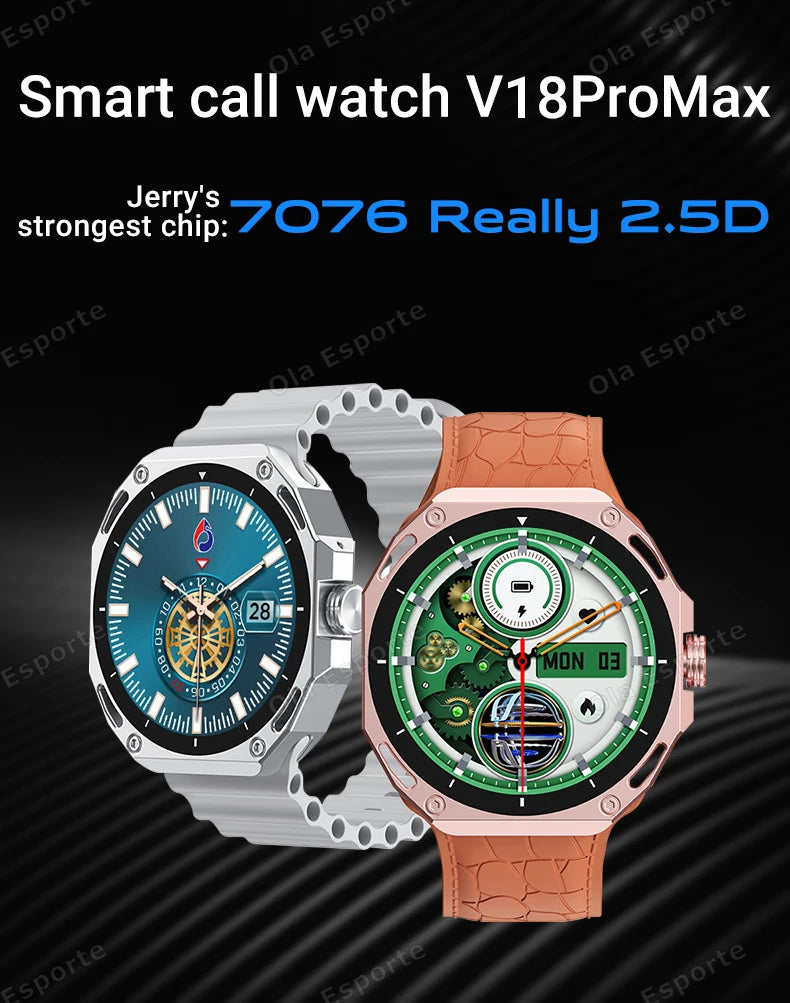 Reloj Inteligente AMOLED GPS con 7 Correas IP68