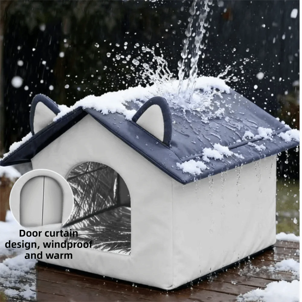 Refugio Aislado para Gatos de Exterior — Impermeable y Resistente