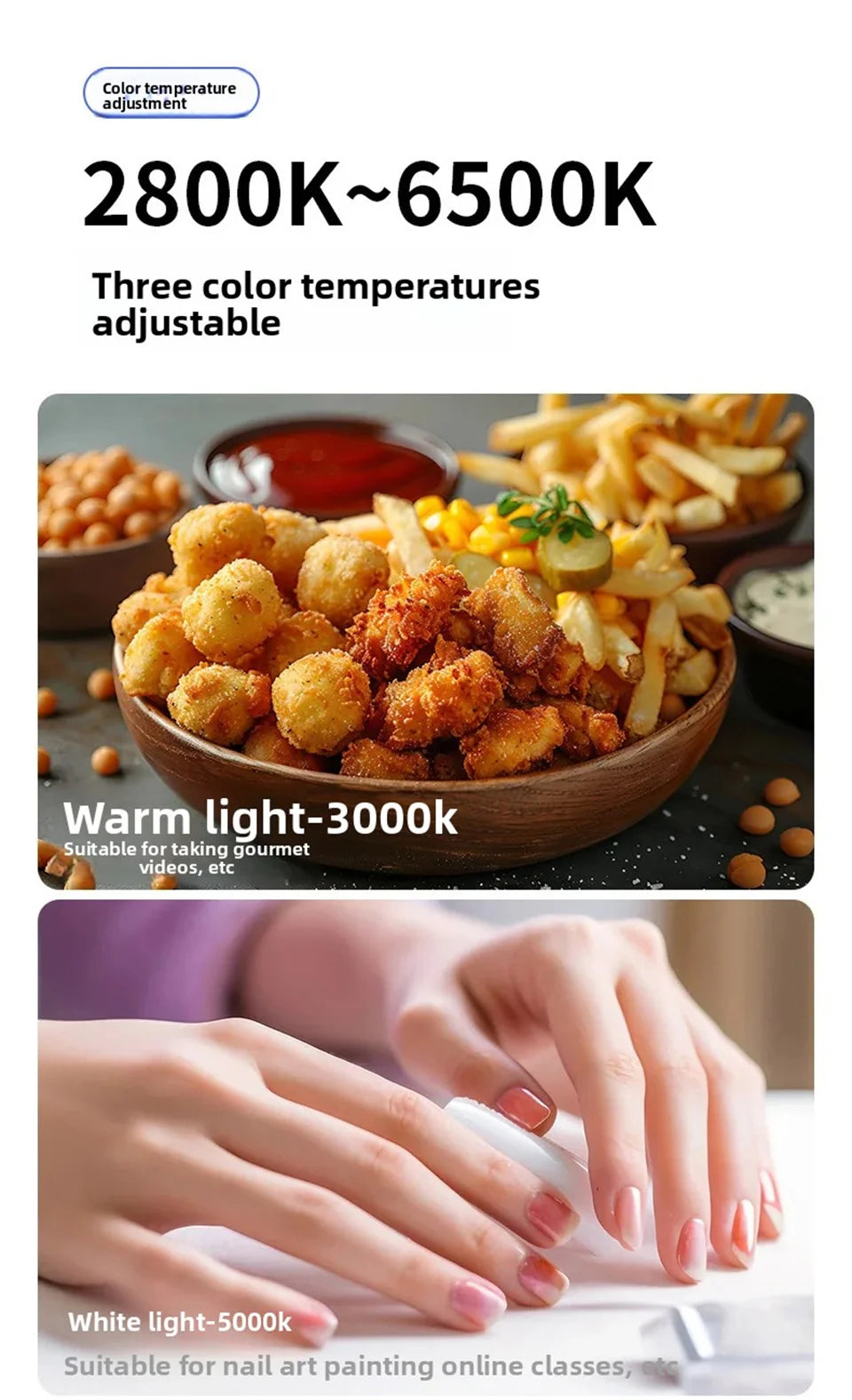 Anillo de mano portátil, luz LED, nueva jaula de conejo, iluminación, lámpara de fotografía para transmisión en vivo móvil, decoración de luz para Selfie