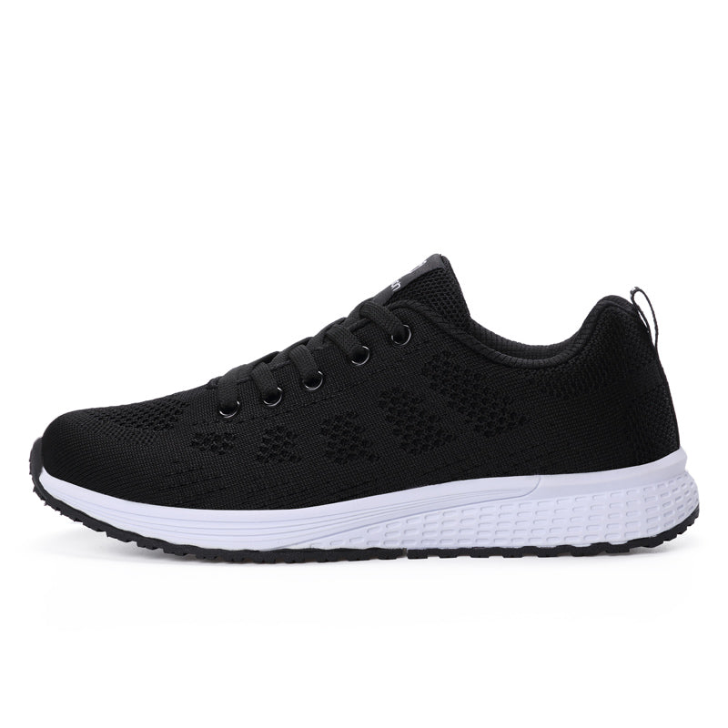 Zapatillas transpirables para correr para mujer, zapatillas deportivas ligeras antideslizantes para mujer, zapatillas suaves para exteriores con cordones, tenis de moda