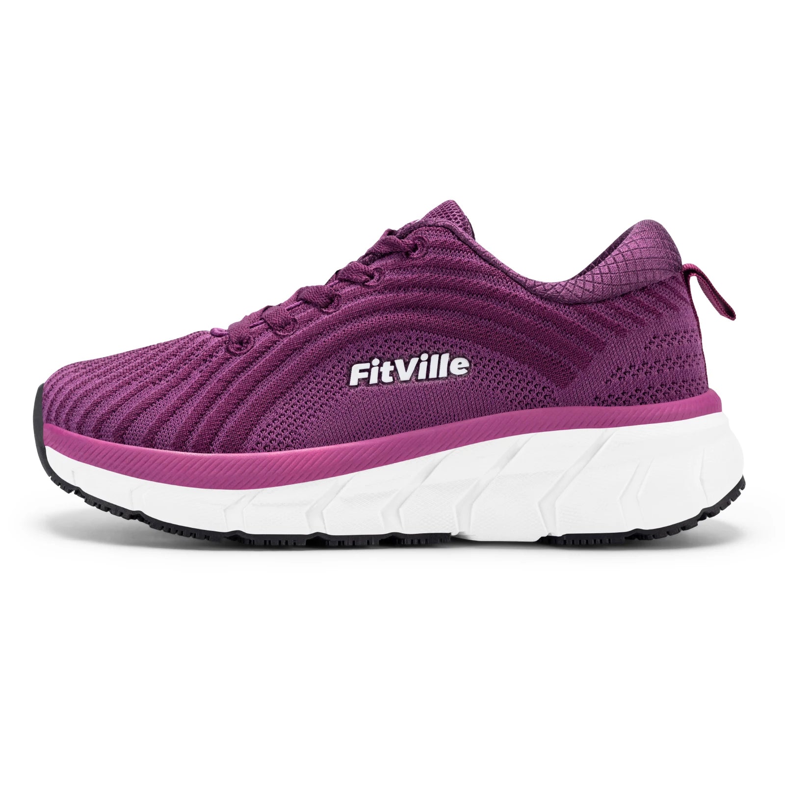 Zapatos FitVille con puntera ancha para mujer, transpirables, de ajuste amplio, ligeros para pies hinchados, con amortiguación para aliviar el dolor.