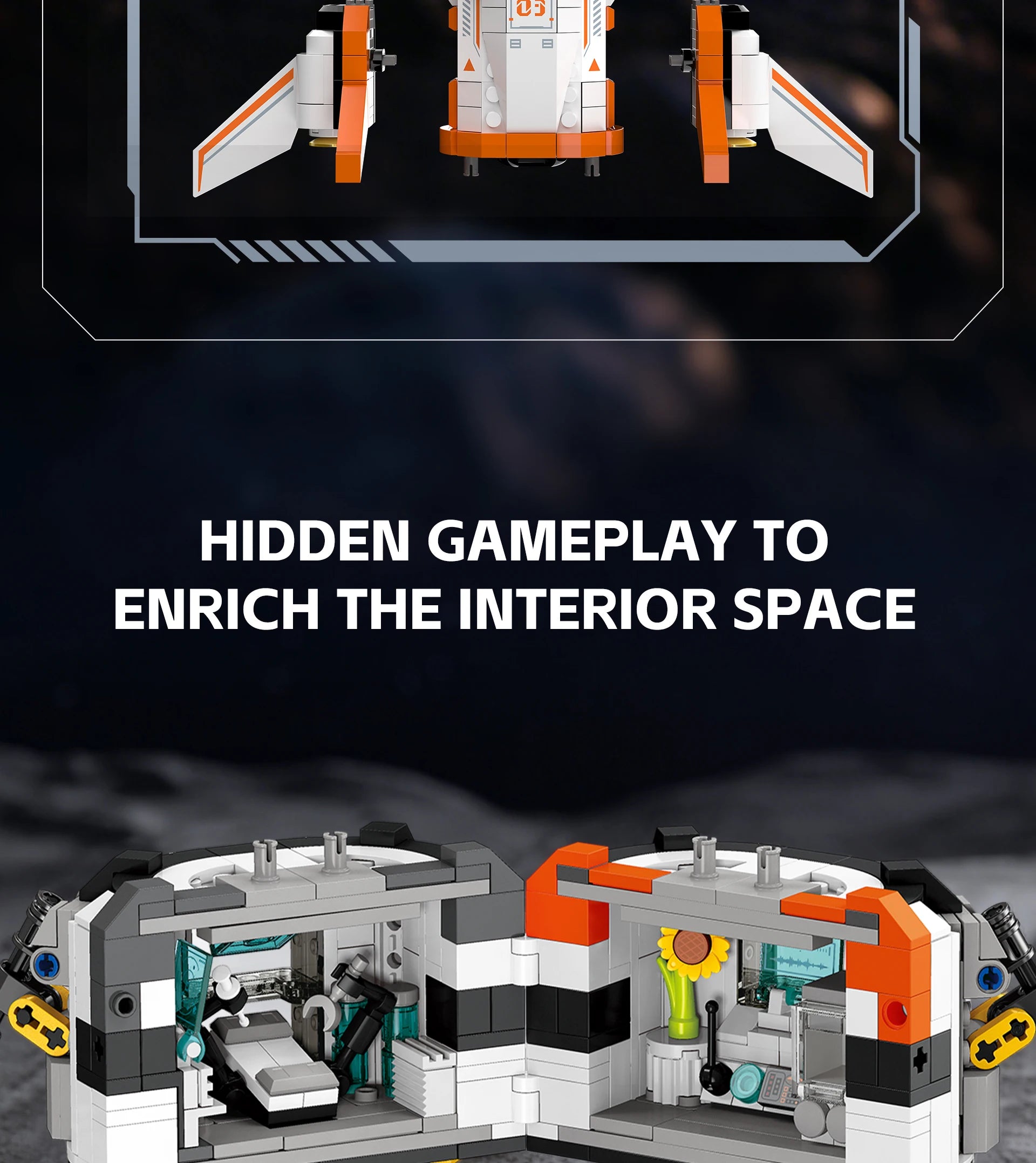 LL003 Serie Aeroespacial, Juguetes Creativos para el Hogar, Set de Bloques de Construcción de Naves Espaciales, Juguete Educativo para Niños, Regalo de Cumpleaños