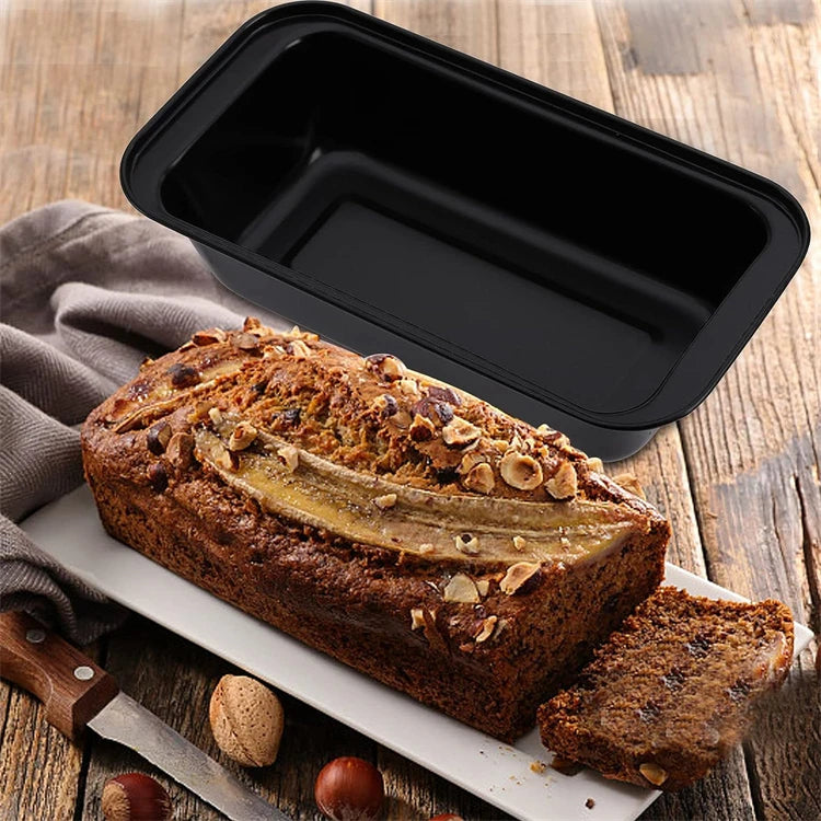 LMETJMA, sartén antiadherente para hornear pan, sartén para pan tostado de acero al carbono, utensilios de cocina rectangulares para hornear para Brownies, pan de carne JT233