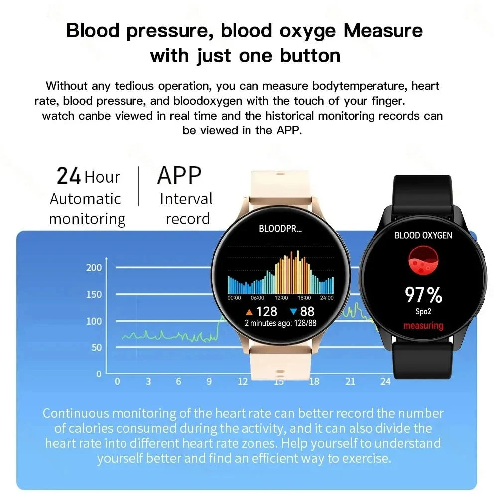 LIGE Reloj Inteligente Carga Inalámbrica Fitness