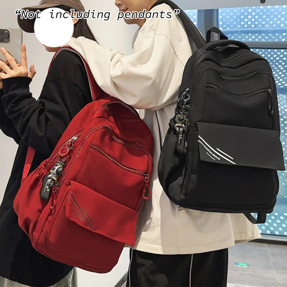 Mochila de Nailon de Gran Capacidad con Bolsillo Oculto, Mochila Escolar Resistente, Bolso Casual para Uso Diario y Viajes