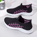 Zapatillas de malla a cuadros para mujer, livianas y cómodas para caminar