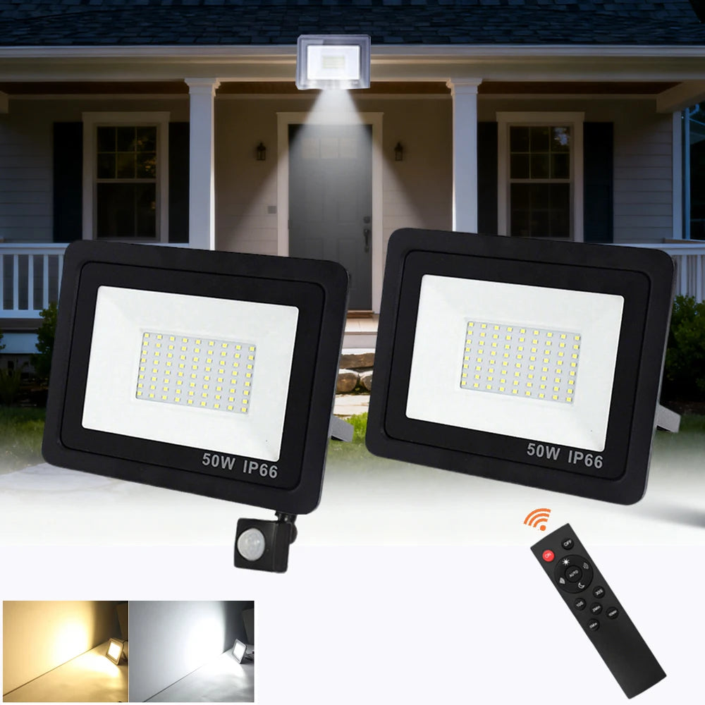 Reflector LED con Sensor de Movimiento IP66 para Exteriores 10W-50W