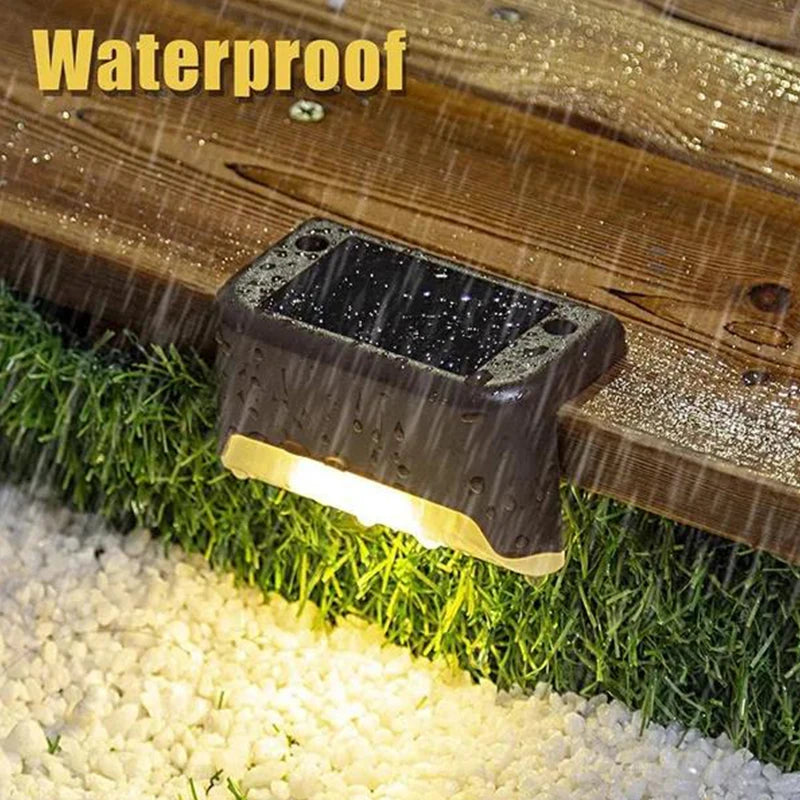 32/24/16/12/8/4 Uds luces solares para cubierta luces LED impermeables para exteriores para valla lámpara de paso de jardín para Patio escaleras barandilla camino paso
