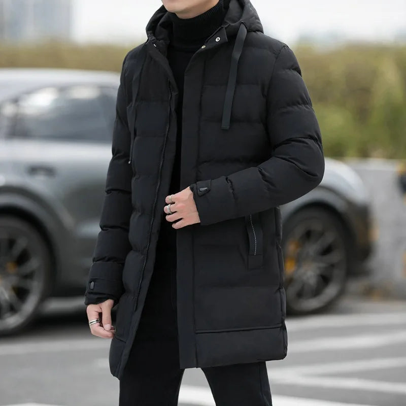Campera con Capucha para Hombre – Abrigo de Invierno Grueso