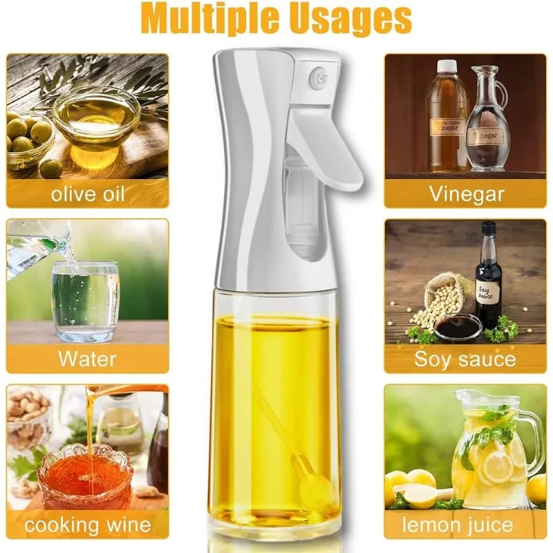 Pulverizador de aceite, botella pulverizadora de aceite de oliva de 200ml/300ml para freidora de aire de cocina, dispensador de aceite, pulverizador de cocina para aceite, vinagre