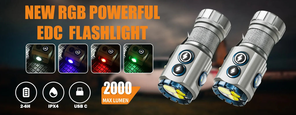 Linterna Frontal LED XPE+COB Recargable USB con Sensor Táctil