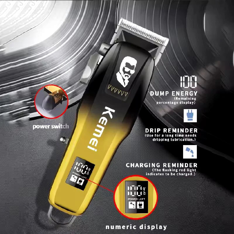 Kemei Cortadora de Cabello Eléctrica KM-709A