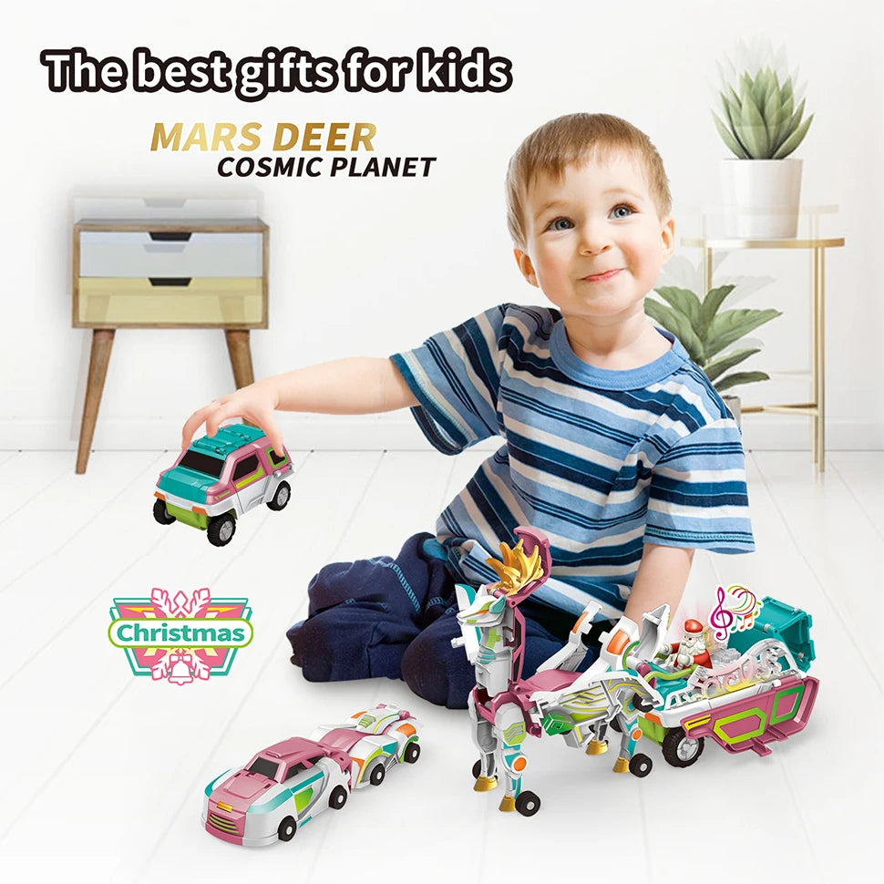 Auto Magnético Transformable 3 en 1 para Niños Juguete DIY