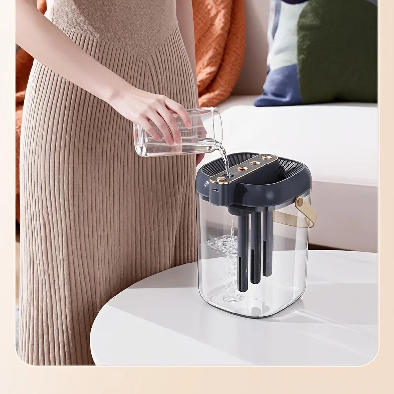 Humidificador Inteligente de 3 Pulverizaciones - Tanque de Agua de Gran Capacidad de 2L, Luz Nocturna Cálida, Protección Contra la Falta de Agua, Ajuste de Niebla de 4 Velocidades