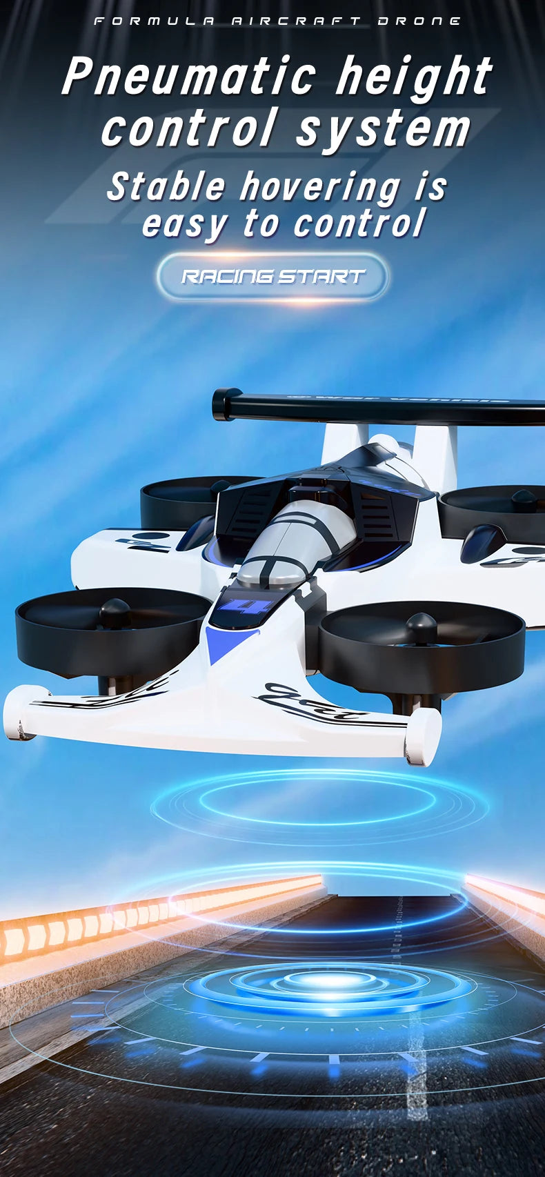 Dron Quadcopter 2 en 1 Tierra y Aire con Control Remoto