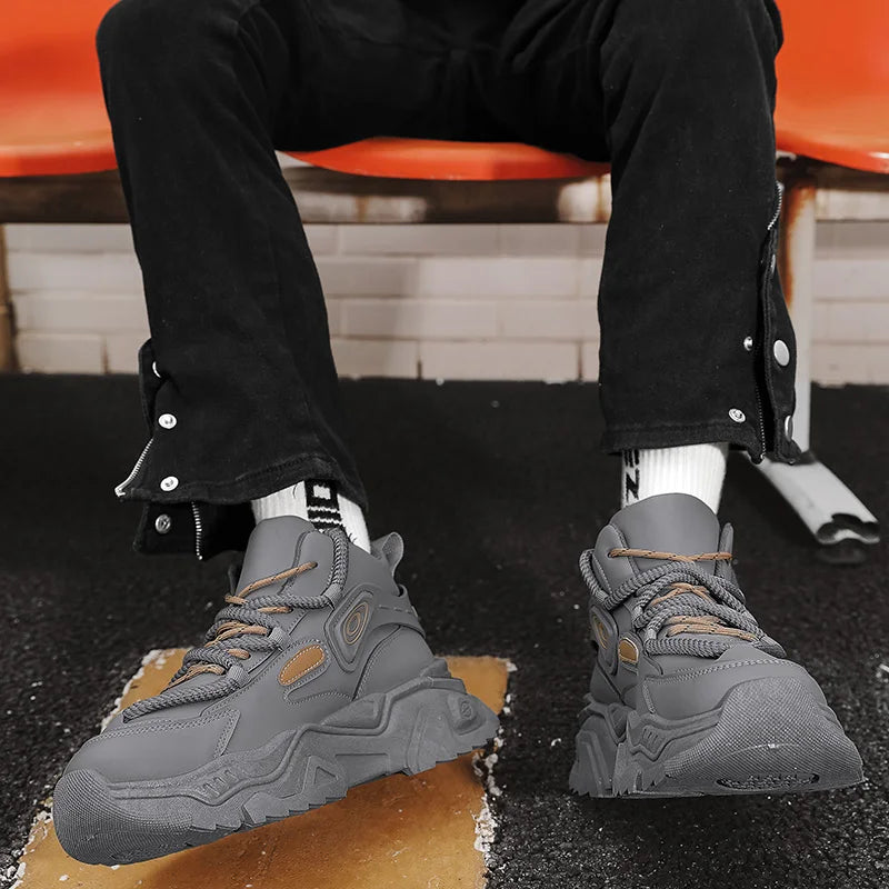 Zapatos informales de suela gruesa para hombre, zapatillas deportivas antideslizantes de suela blanda para las cuatro estaciones, zapatos deportivos Joker juveniles a la moda