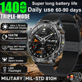 Reloj Inteligente Militar 1400mAh 10ATM Oxímetro