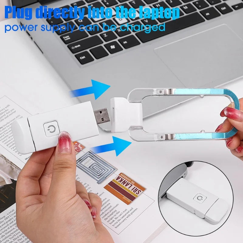 Mini Luz de Lectura LED con Clip, Brillo Ajustable