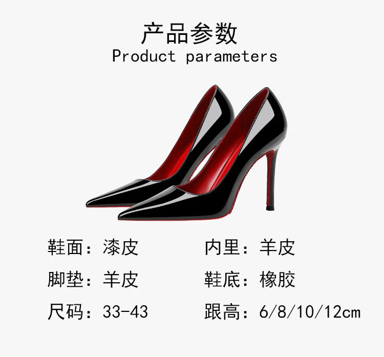 Stilettos de Mujer Punta Fina con Brillantes - Tacones Altos Elegantes