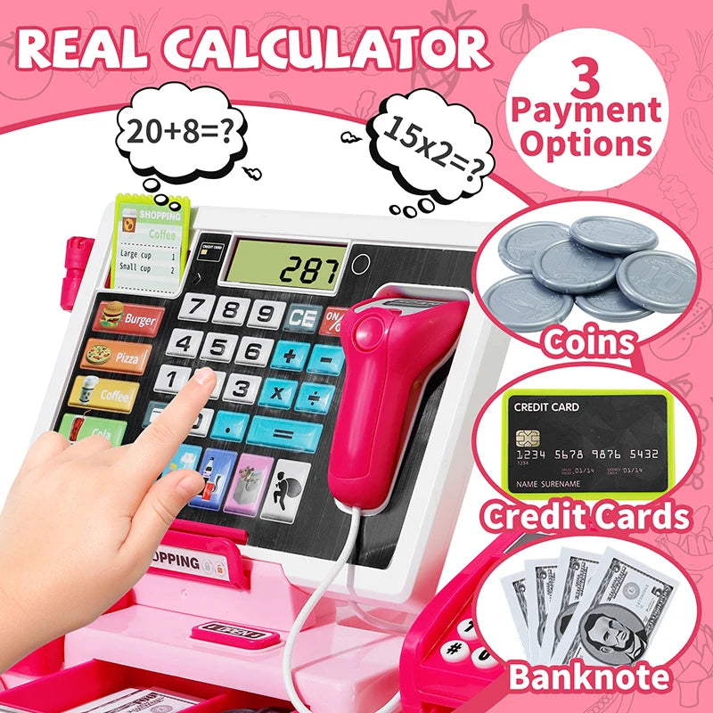 Juego Caja Registradora con Calculadora Real para Niños