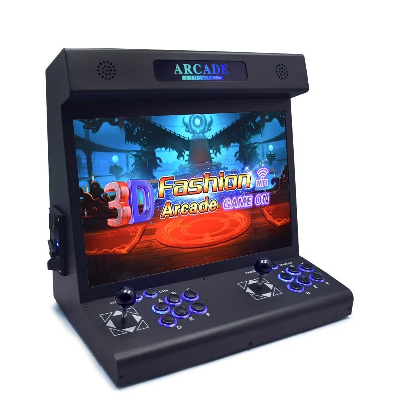 Máquina de juegos de 22 pulgadas, máquina de juegos arcade de escritorio, máquina arcade integrada para el hogar, más de 23000 juegos, compatible con varios idiomas