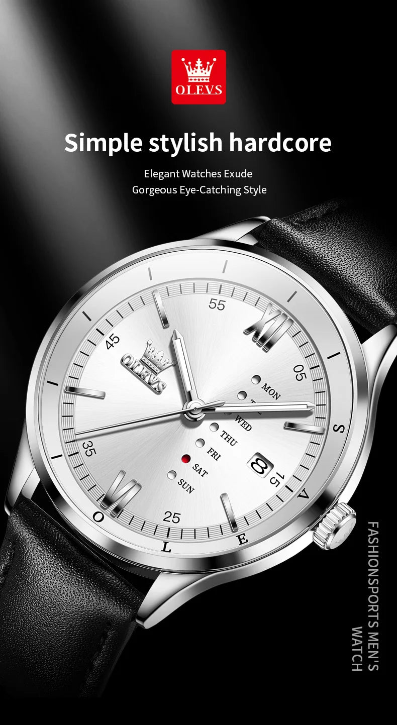 Reloj de Cuarzo OLEVS 2931 para Hombre con Movimiento Japonés