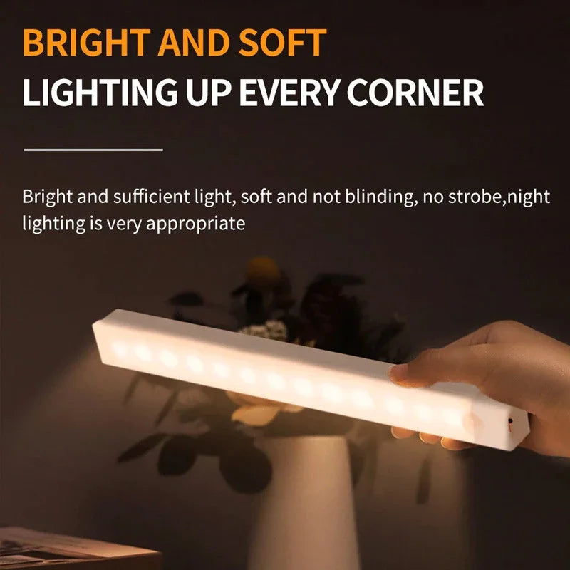 Luz de gabinete con sensor de movimiento LED recargable inalámbrica de 6 piezas - Ideal para armario, cocina, armario, escaleras - Noche con pilas
