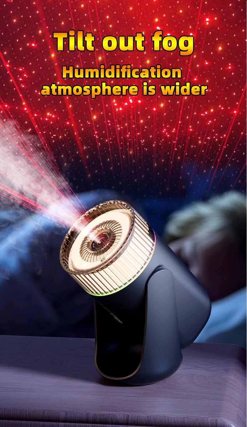 En todo el cielo, luz del cielo estrellado, humidificador montado en vehículo, spray delicado, luz degradada colorida, adecuado para la sala de estar
