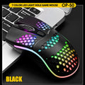Ratón óptico con luz LED para juegos, Mouse ahuecado para ordenador portátil, escritorio, 4D, uso doméstico y oficina, 7 luces LED de respiración