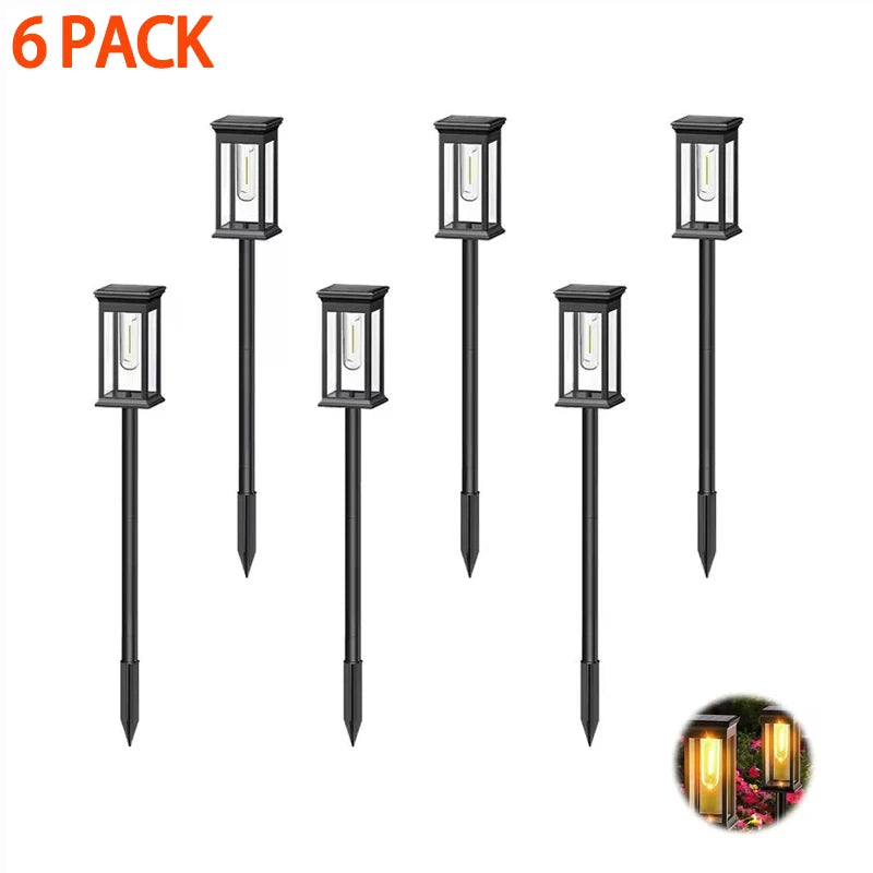 Luces Solares de Camino para Jardín Impermeables IP65, Pack de 1 a 6
