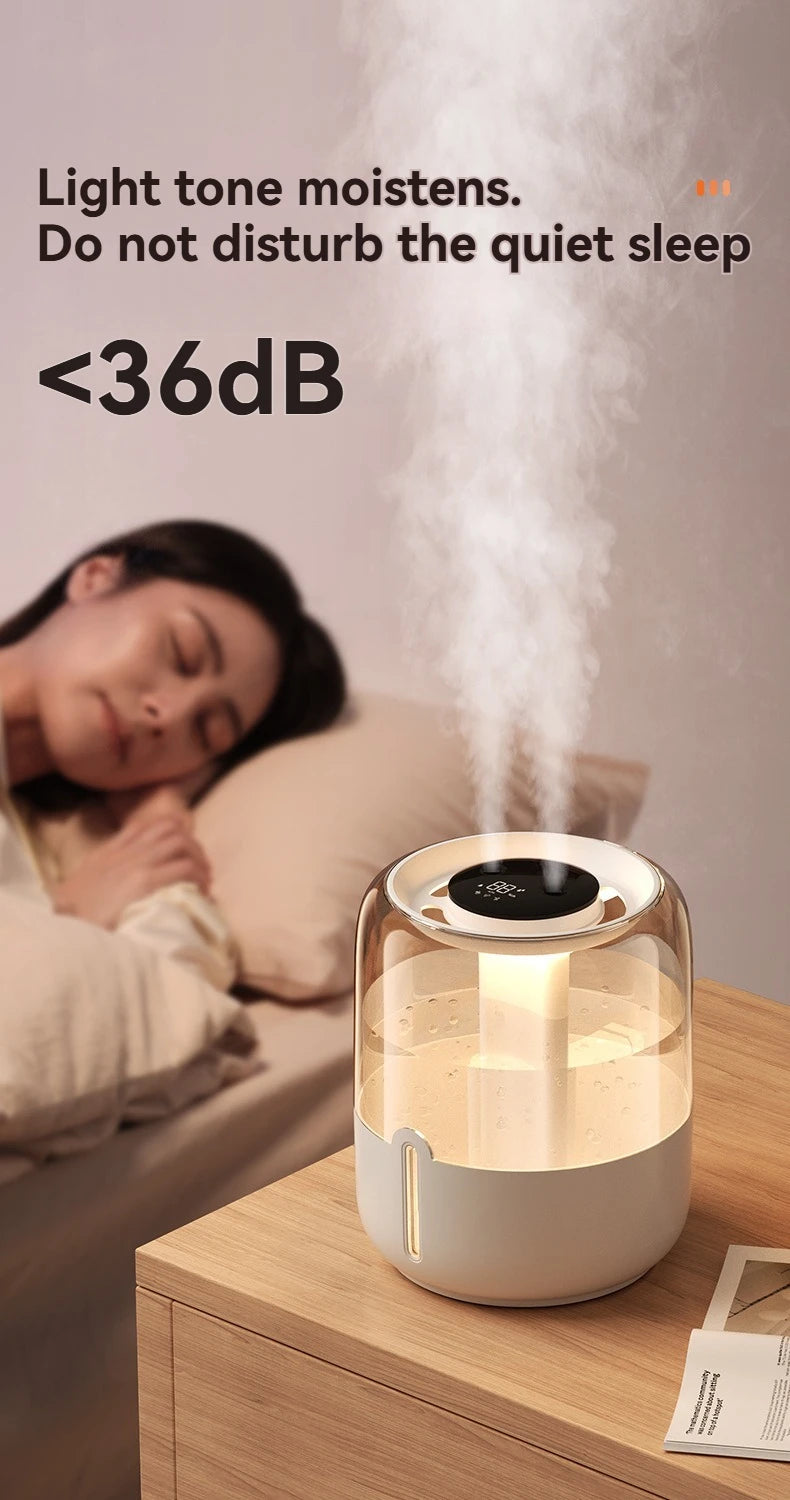 Humidificador de aire grande de 4,8l, difusor de Aroma eléctrico USB, purificador de aceites esenciales, generador de niebla de aromaterapia, luces para coche, hogar y dormitorio