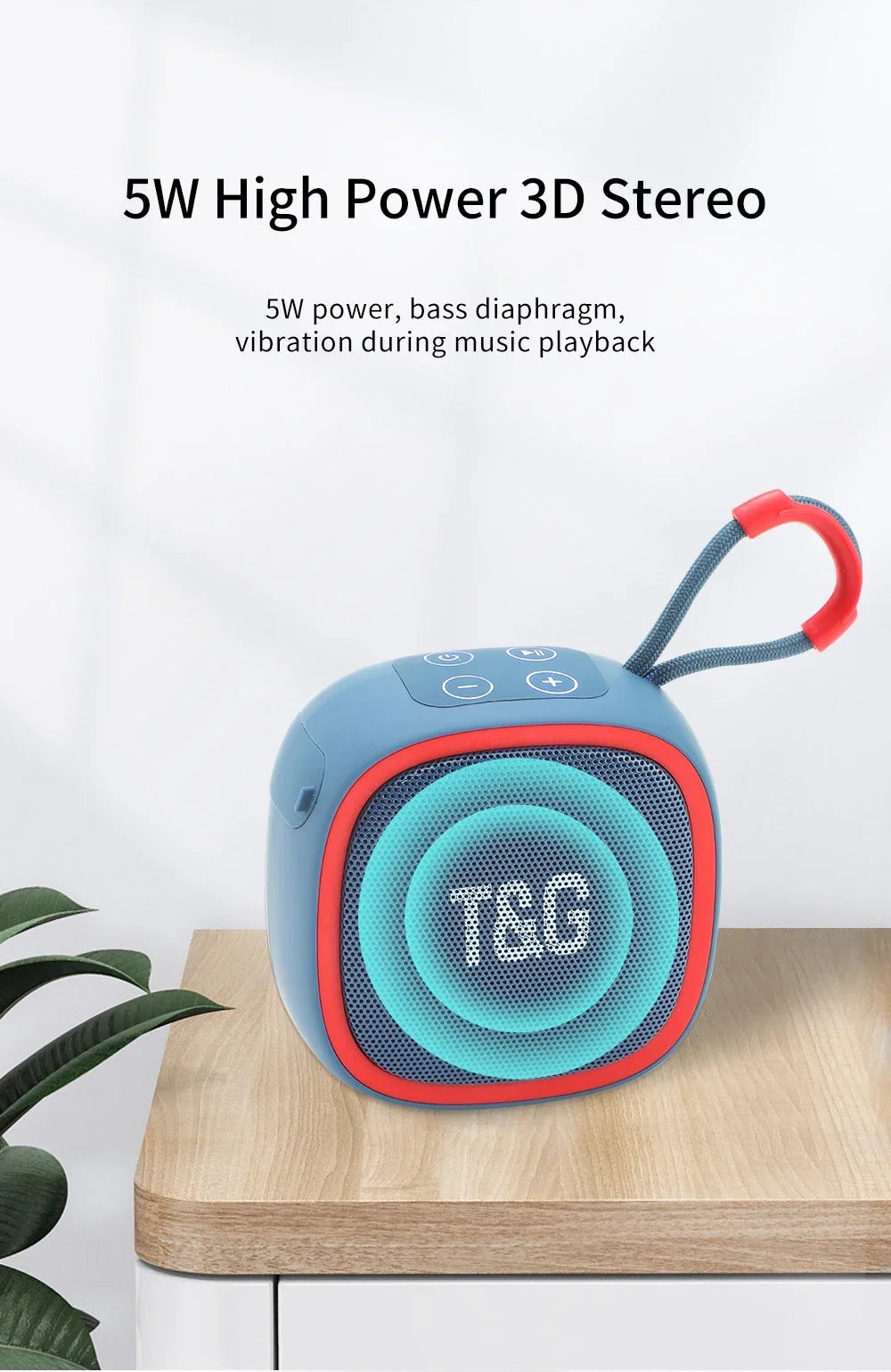 TG659 Mini altavoz inalámbrico potente Bluetooth TWS Bluetooth 5,3 caja de sonido altavoz HIFI soporte tarjeta TF Radio