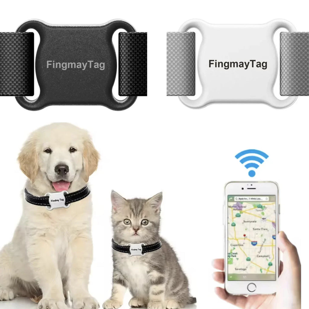 Rastreador Gps para gatos a prueba de agua, Mini Gps para mascotas antipérdida, ubicación Bluetooth, Collar rastreador Gps para Apple/Android, suministros para gatos