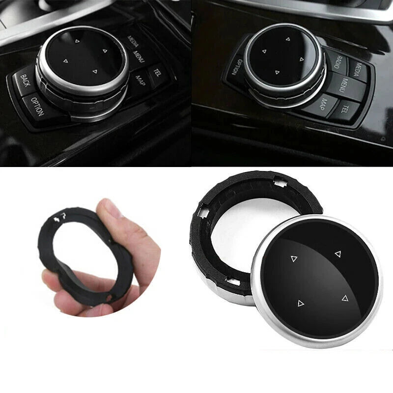 Cubiertas para Botones de Control Multimedia con Perilla Grande para BMW Serie 1 2 3 4 5 6 7 X1 X5 X6 F20 F30 F10 F07 E60 E90 E70 IDrive